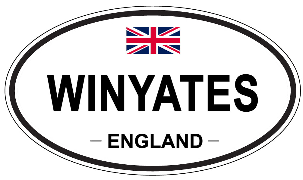 WINYATES, ENGLAND - Oval Sticker