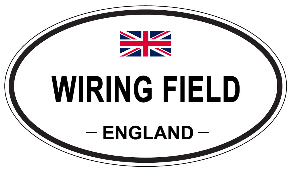 WIRING FIELD, ENGLAND - Oval Sticker