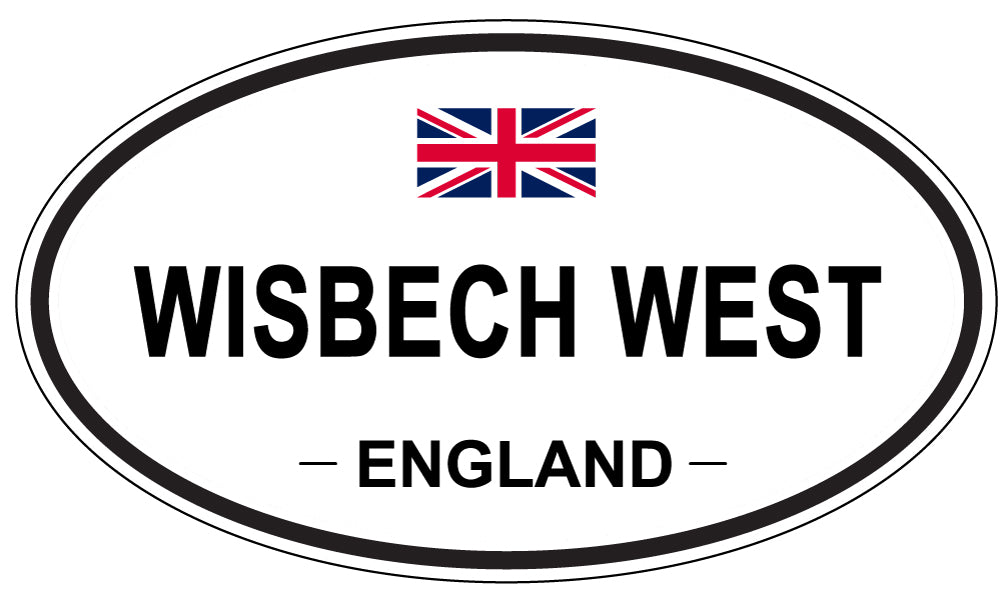 WISBECH WEST, ENGLAND - Oval Sticker