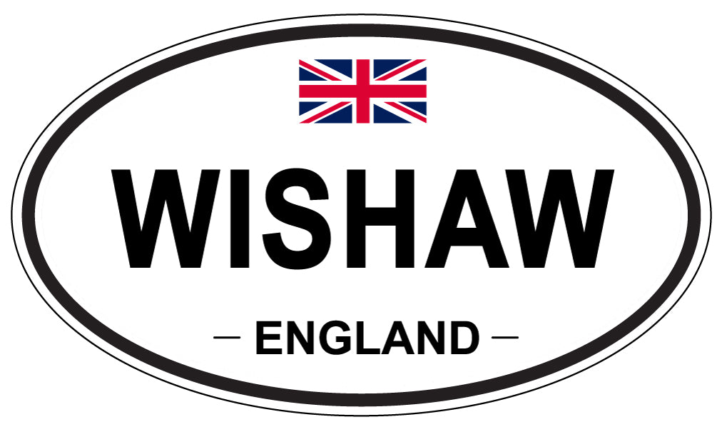 WISHAW, ENGLAND - Oval Sticker