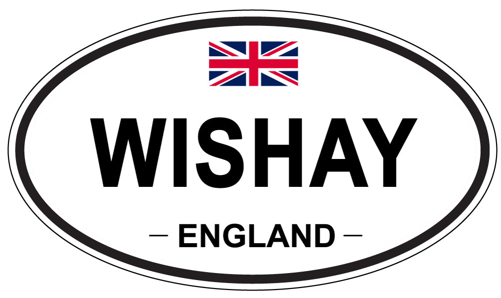 WISHAY, ENGLAND - Oval Sticker