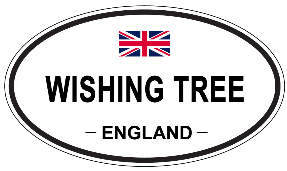 WISHING TREE, ENGLAND - Oval Sticker