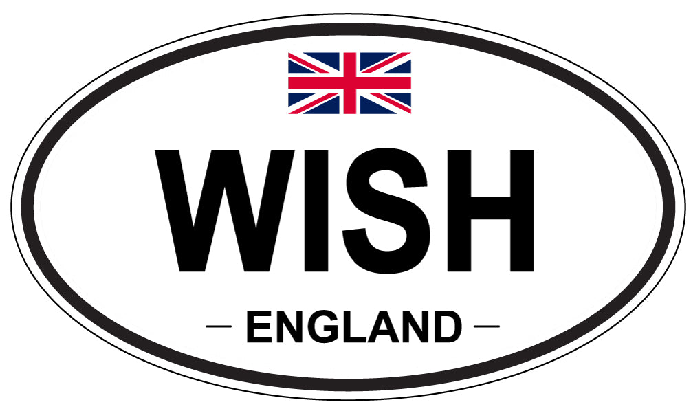 WISH, England - Oval Magnet