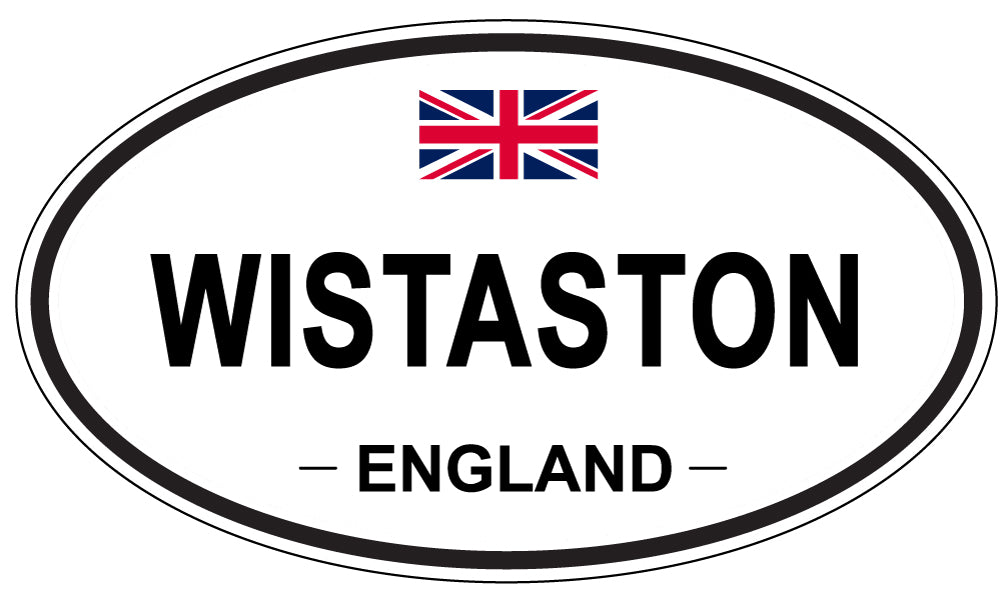 WISTASTON, ENGLAND - Oval Sticker