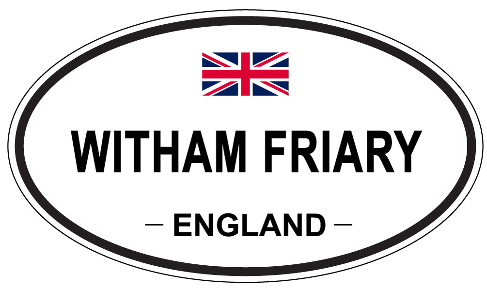 WITHAM FRIARY, ENGLAND - Oval Sticker