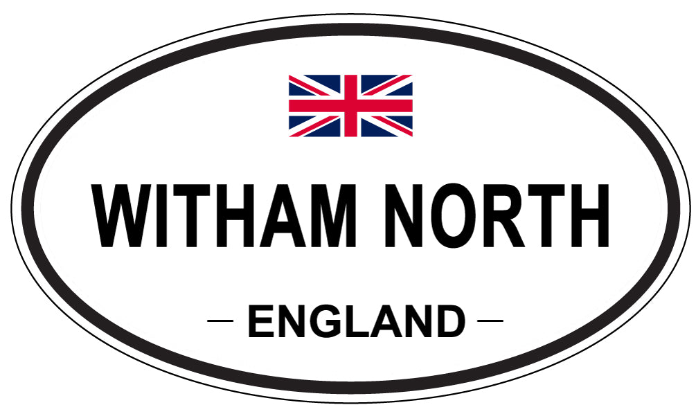 WITHAM NORTH, ENGLAND - Oval Sticker