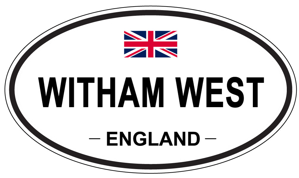 WITHAM WEST, ENGLAND - Oval Sticker