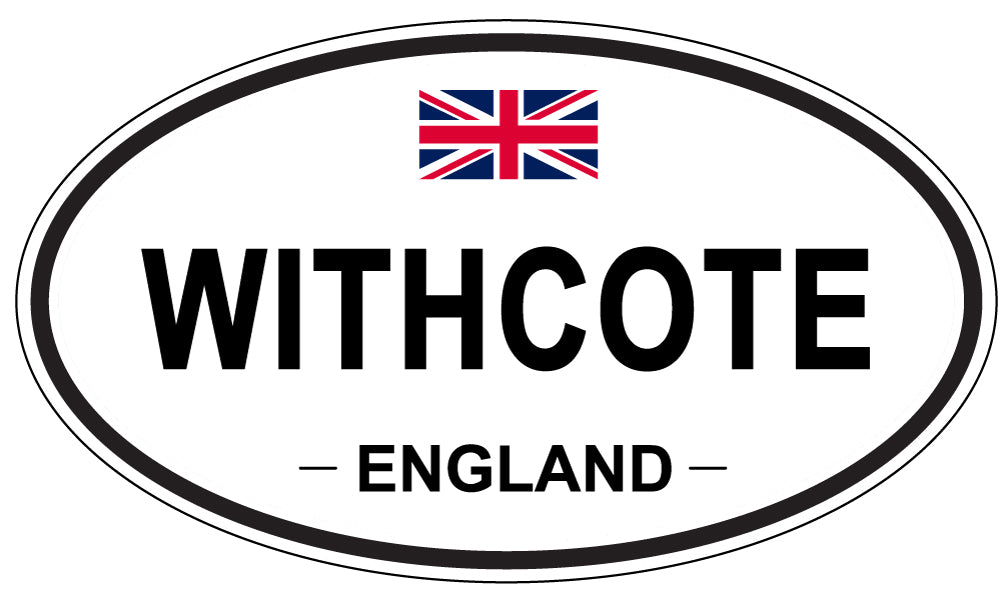 WITHCOTE, ENGLAND - Oval Sticker