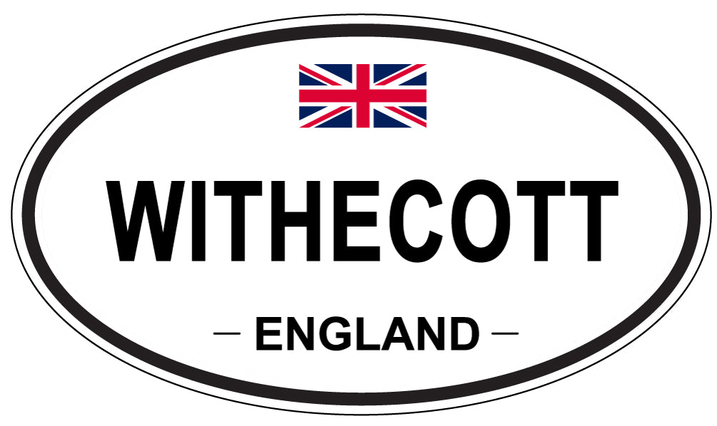 WITHECOTT, ENGLAND - Oval Sticker