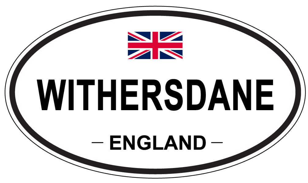 WITHERSDANE, ENGLAND - Oval Sticker