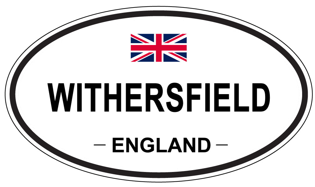 WITHERSFIELD, ENGLAND - Oval Sticker