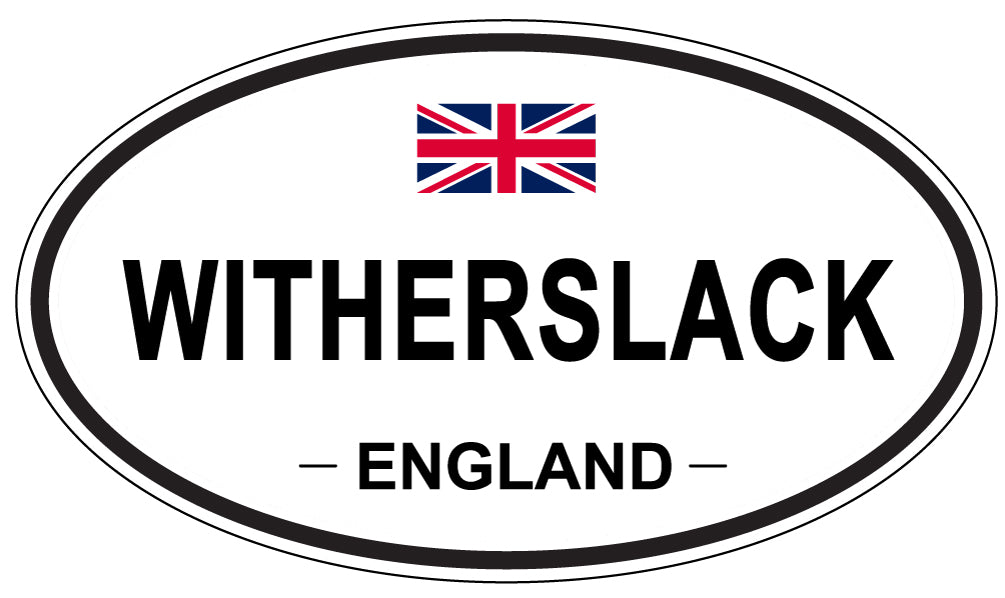 WITHERSLACK, ENGLAND - Oval Sticker