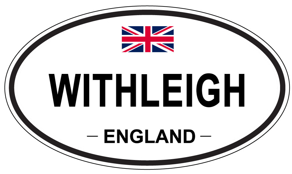 WITHLEIGH, ENGLAND - Oval Sticker