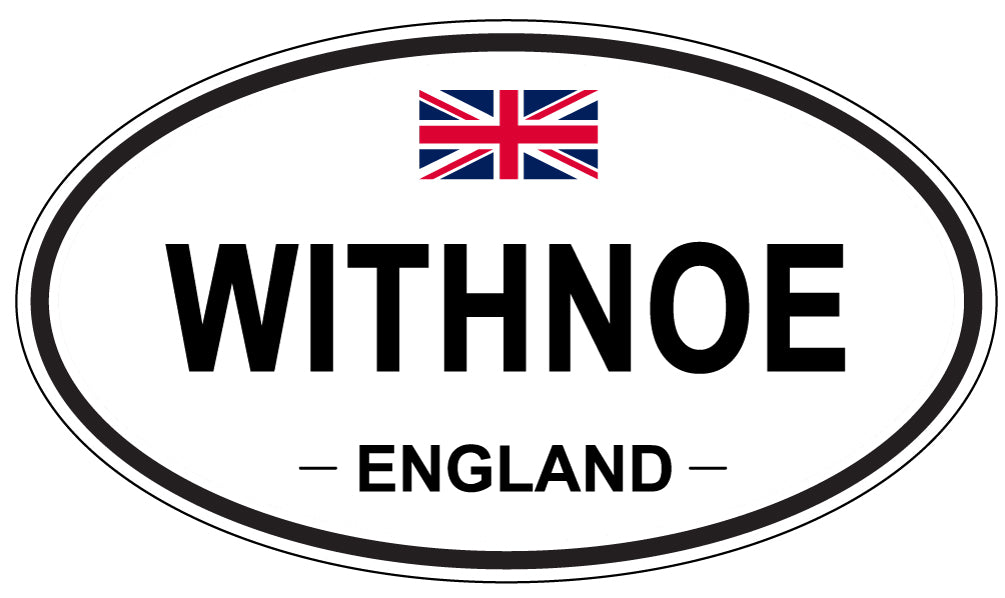 WITHNOE, ENGLAND - Oval Sticker