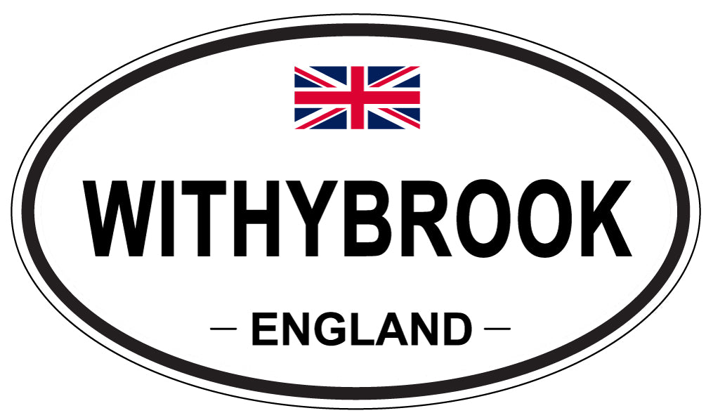 WITHYBROOK, ENGLAND - Oval Sticker