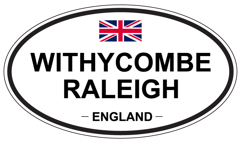 WITHYCOMBE RALEIGH, ENGLAND - Oval Sticker