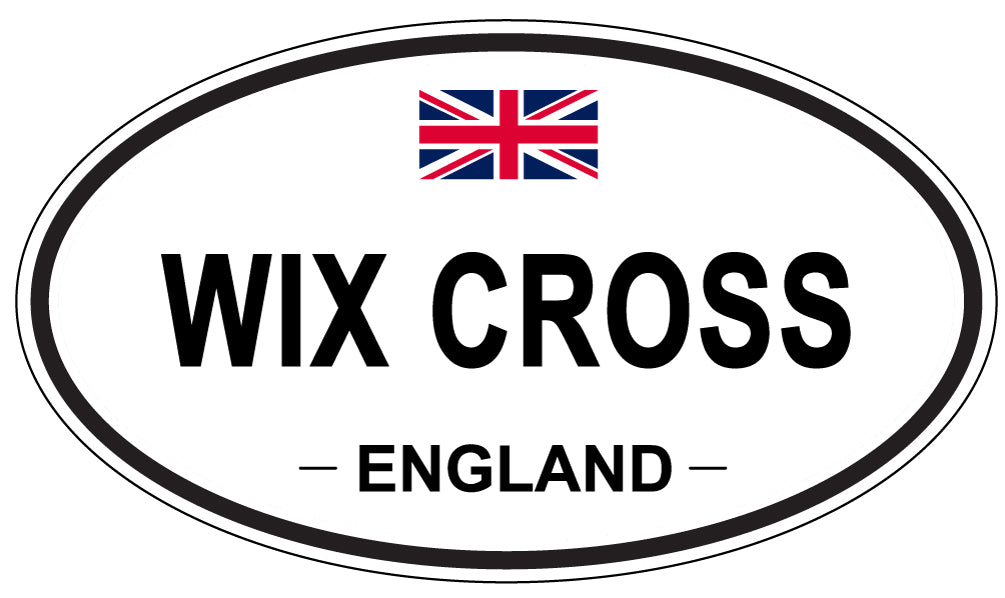 WIX CROSS, ENGLAND - Oval Sticker