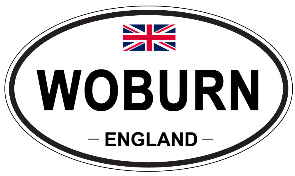 WOBURN, ENGLAND - Oval Sticker