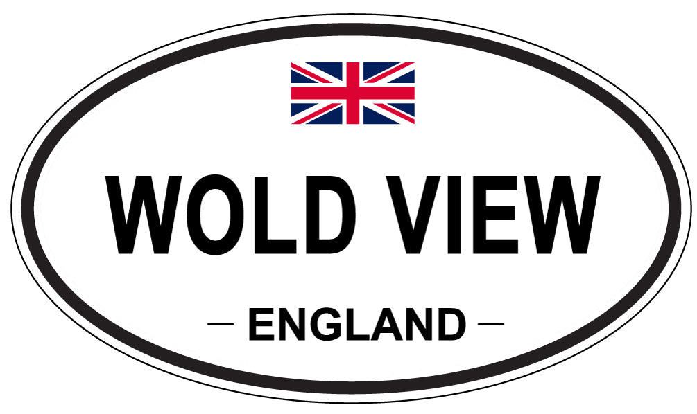 WOLD VIEW, ENGLAND - Oval Sticker