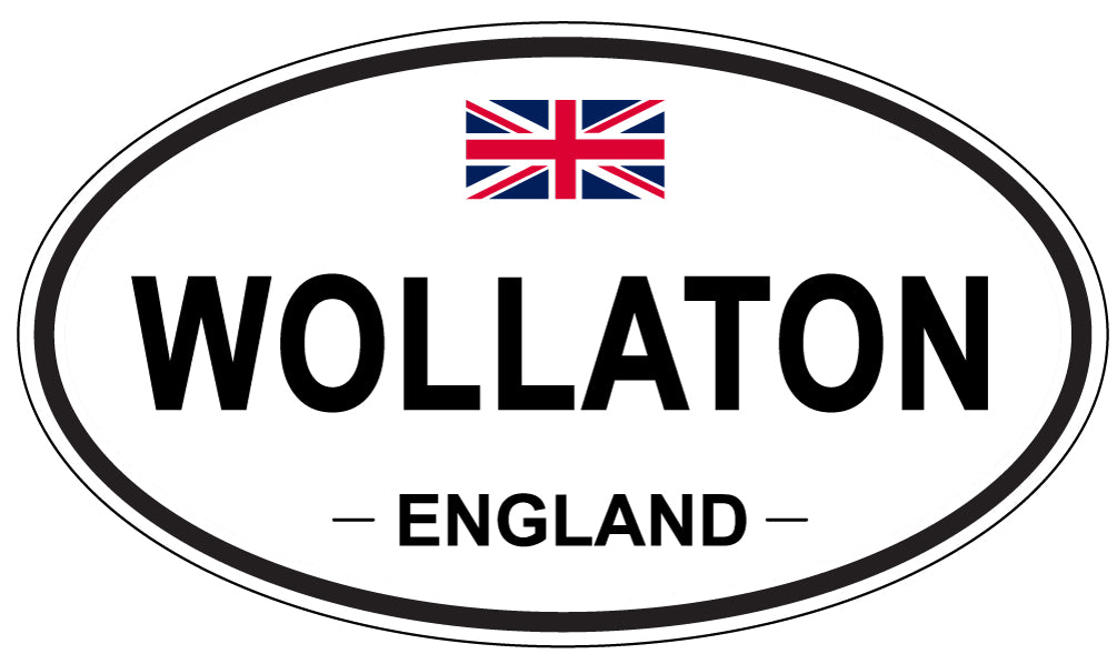 WOLLATON, ENGLAND - Oval Sticker
