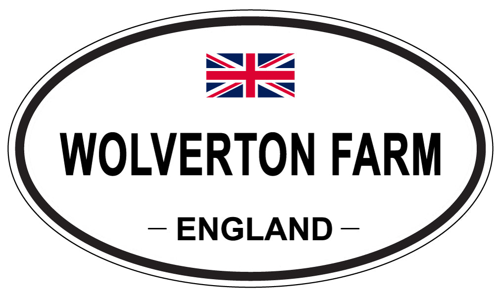 WOLVERTON FARM, ENGLAND - Oval Sticker