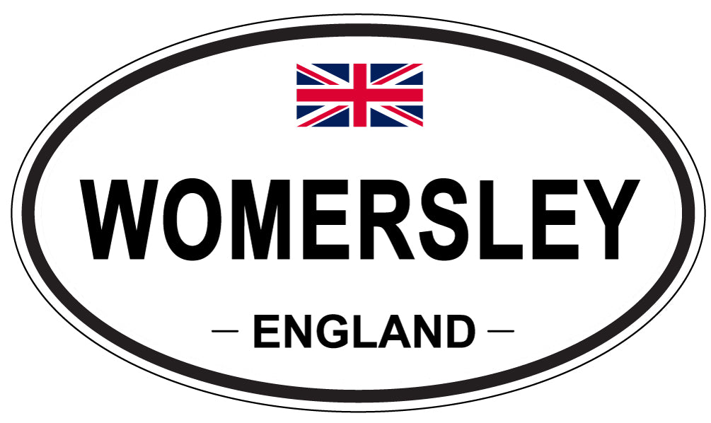 WOMERSLEY, ENGLAND - Oval Sticker