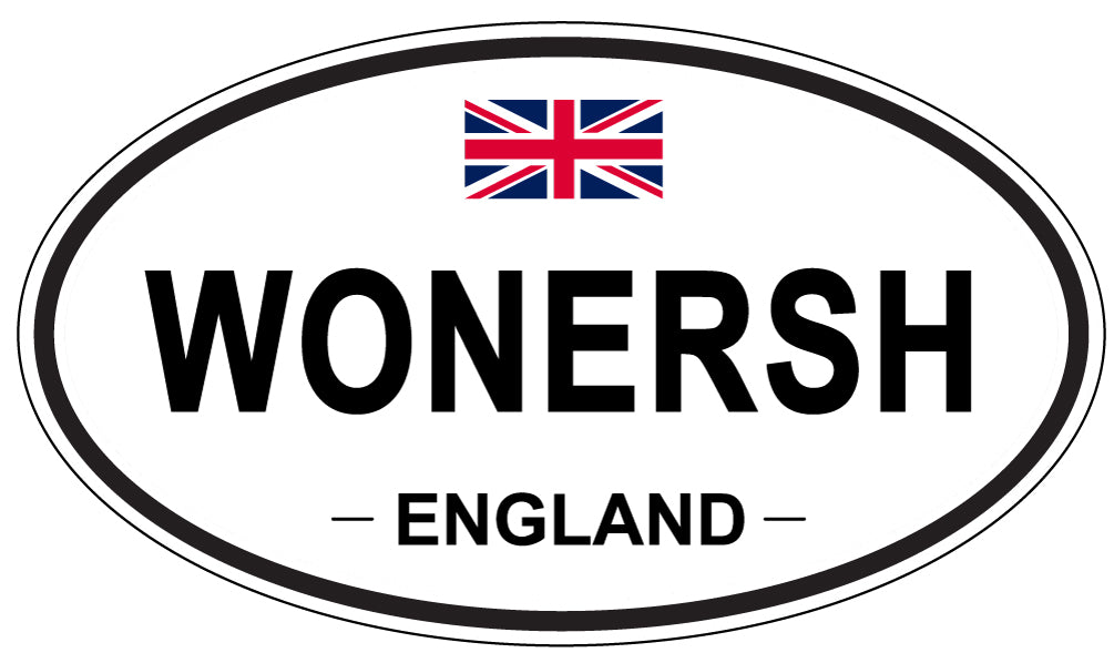 WONERSH, ENGLAND - Oval Sticker