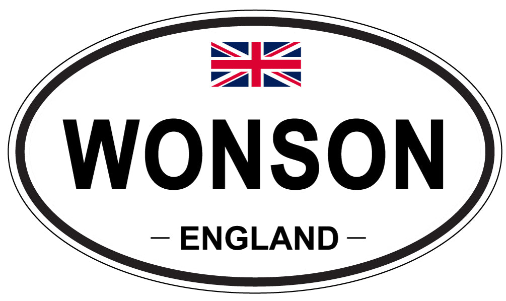 WONSON, ENGLAND - Oval Sticker