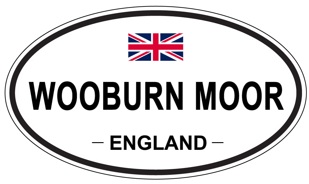 WOOBURN MOOR, ENGLAND - Oval Sticker
