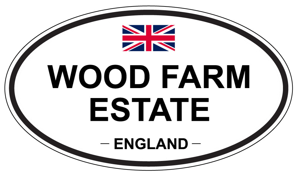 WOOD FARM ESTATE, ENGLAND - Oval Sticker