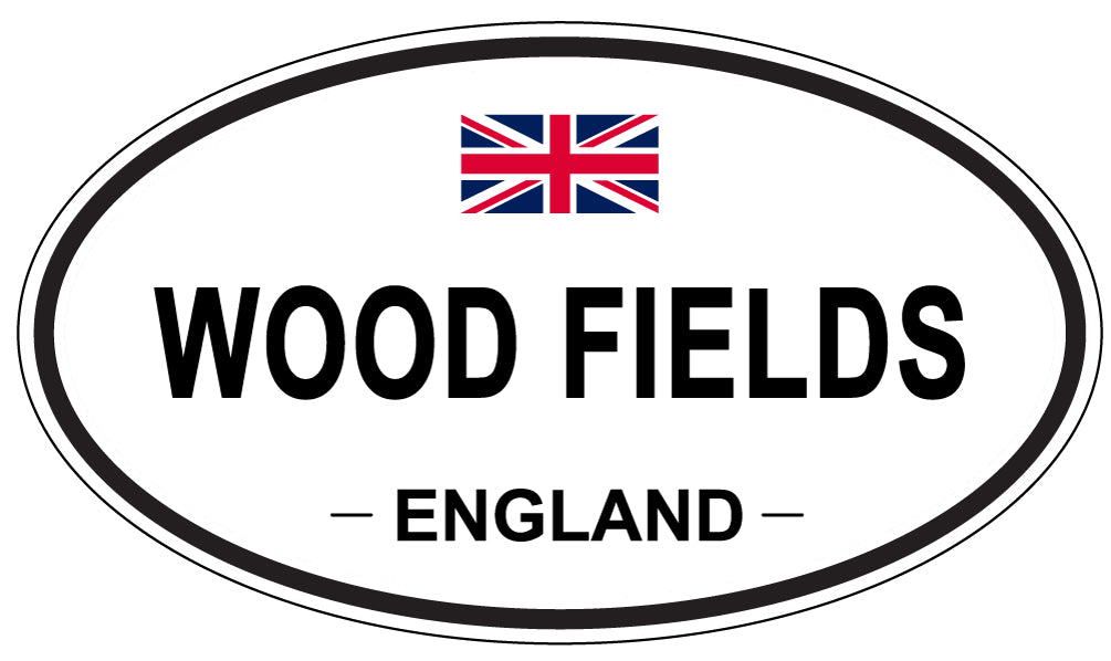 WOOD FIELDS, ENGLAND - Oval Sticker