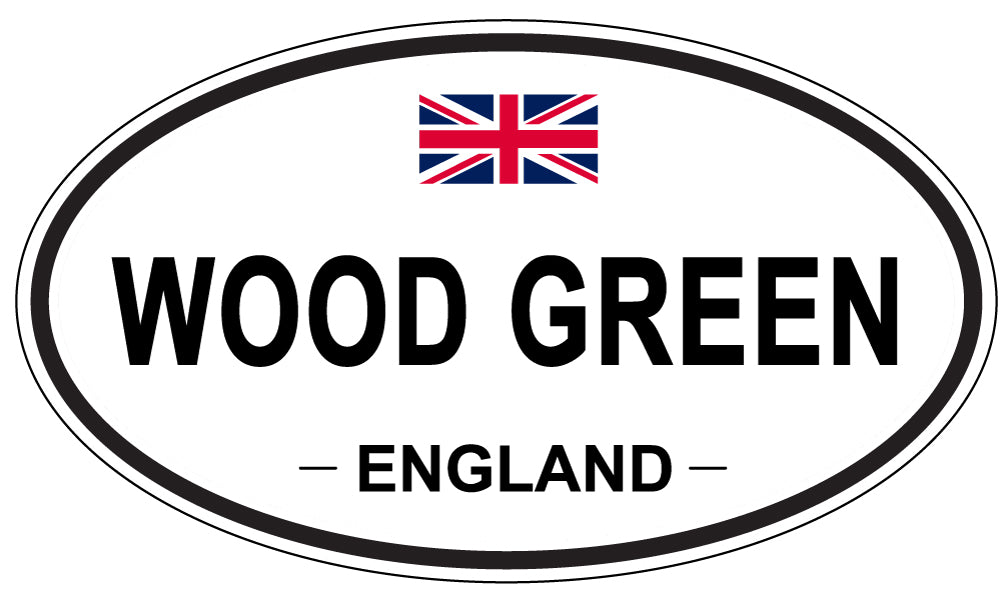 WOOD GREEN, ENGLAND - Oval Sticker