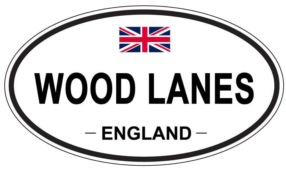 WOOD LANES, ENGLAND - Oval Sticker