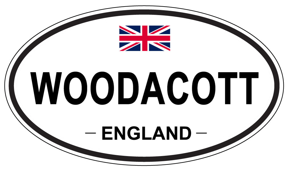 WOODACOTT, ENGLAND - Oval Sticker