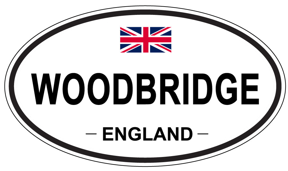WOODBRIDGE, ENGLAND - Oval Sticker