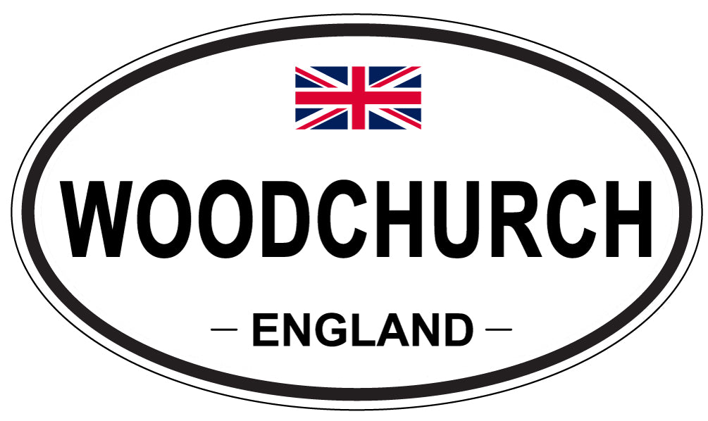 WOODCHURCH, ENGLAND - Oval Sticker