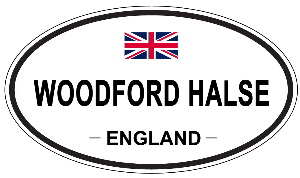 WOODFORD HALSE, ENGLAND - Oval Sticker