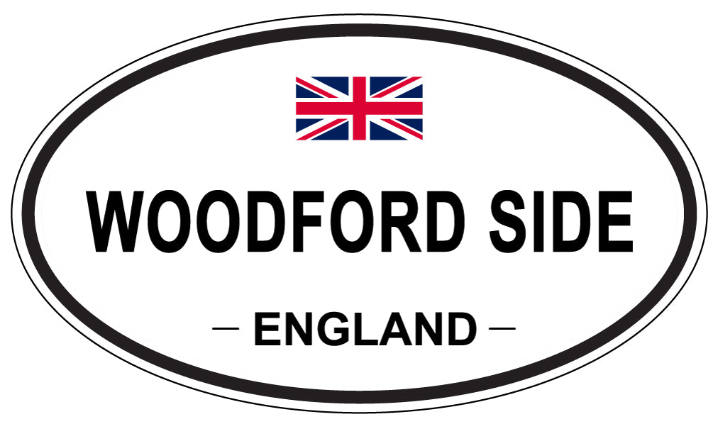 WOODFORD SIDE, ENGLAND - Oval Sticker
