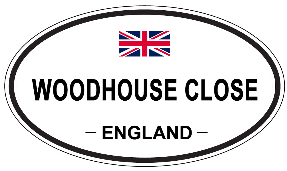 WOODHOUSE CLOSE, ENGLAND - Oval Sticker