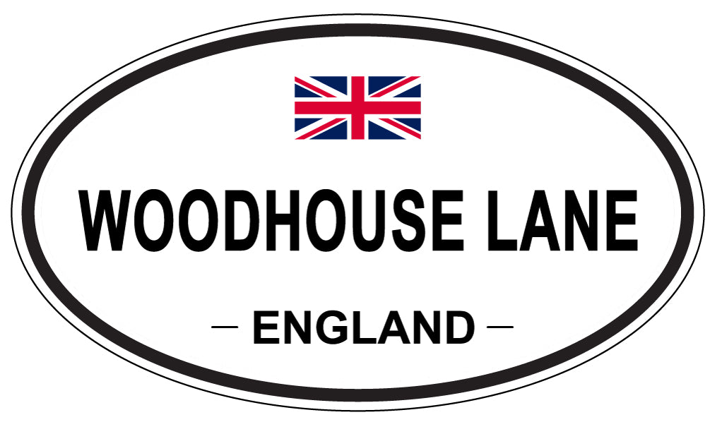 WOODHOUSE LANE, ENGLAND - Oval Sticker