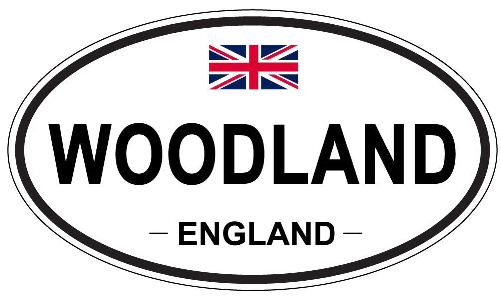 WOODLAND, ENGLAND - Oval Sticker
