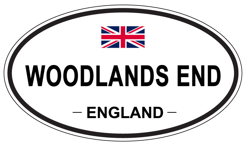WOODLANDS END, ENGLAND - Oval Sticker