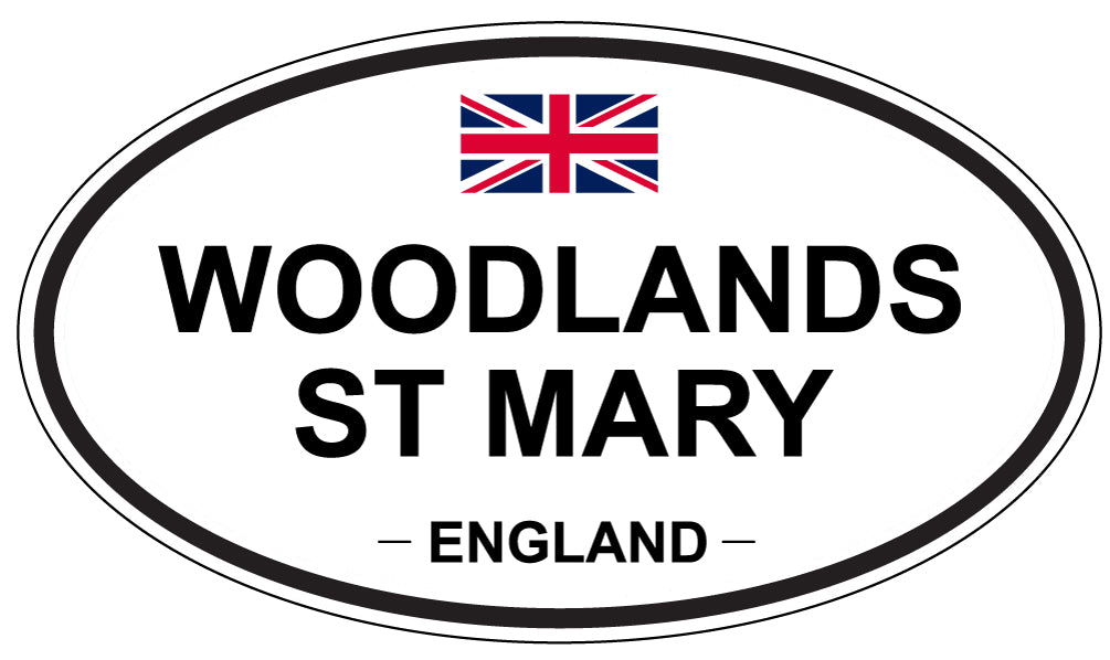 WOODLANDS ST MARY, ENGLAND - Oval Sticker