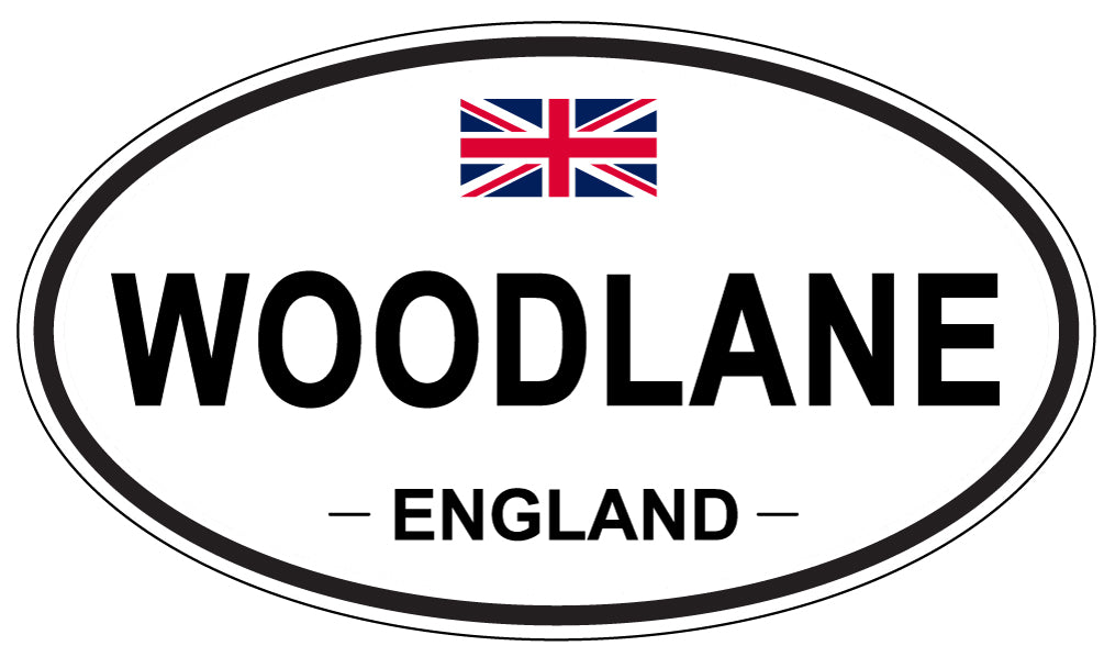 WOODLANE, ENGLAND - Oval Sticker