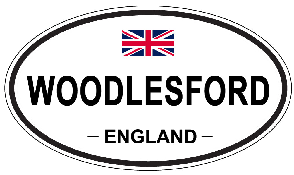 WOODLESFORD, ENGLAND - Oval Sticker