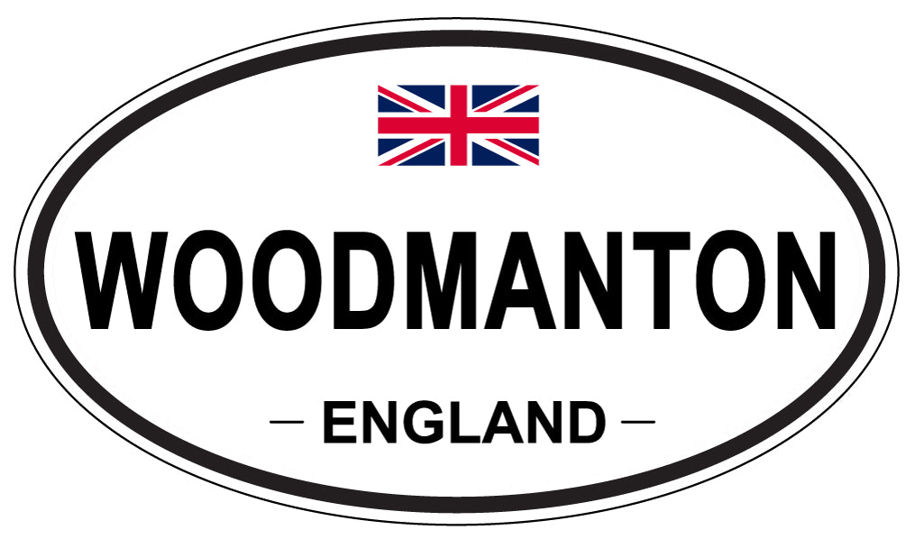 WOODMANTON, ENGLAND - Oval Sticker