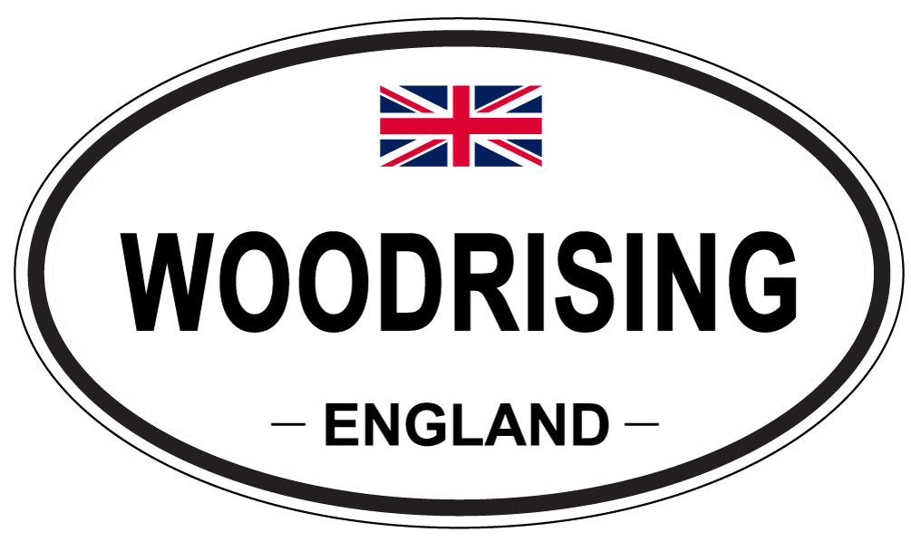 WOODRISING, ENGLAND - Oval Sticker