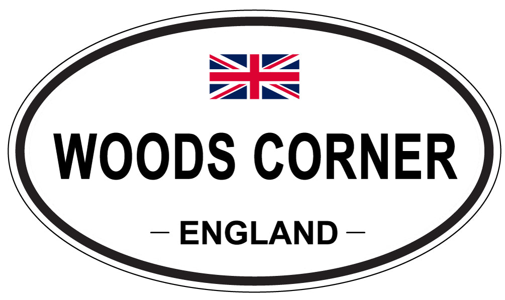 WOODS CORNER, ENGLAND - Oval Sticker