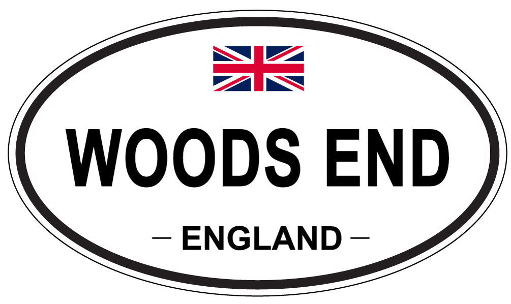 WOODS END, ENGLAND - Oval Sticker