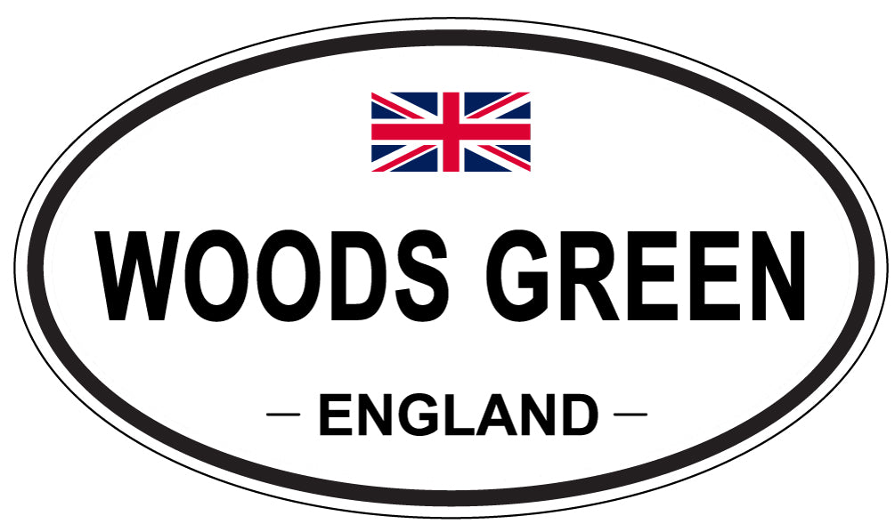 WOODS GREEN, ENGLAND - Oval Sticker